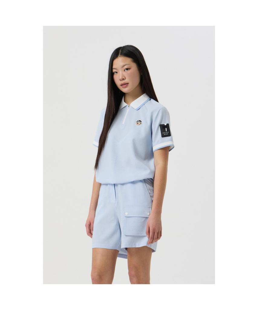 Goldeunbeeo (Women) Seersucker Short-Sleeve T-Shirt_G5Tam25311Bux