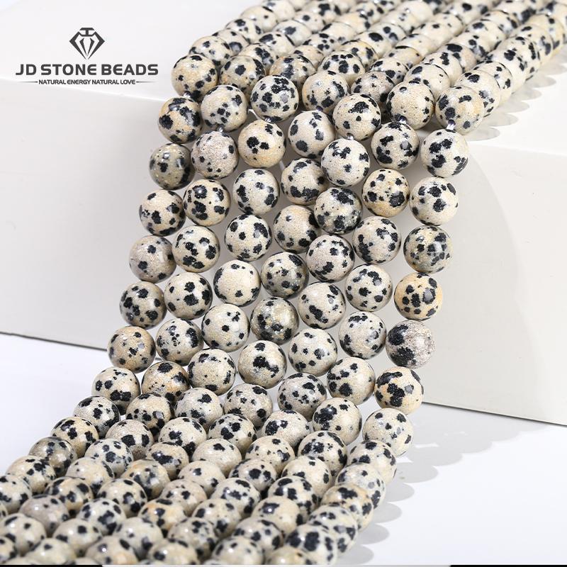 4 6 8 10mm Natural Dalmatian Jasper Beads Round Loose Spacer Bead For Jewelry Making Diy Necklace Bracelet Accessory Findings