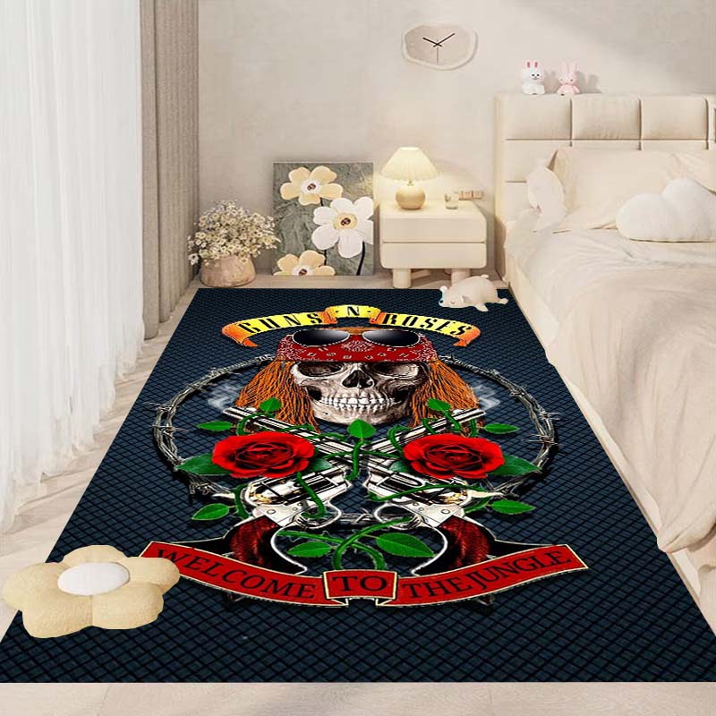Cool Band G-Guns N-N R-Roses Rock Room Mats Anti-slip Absorb Water Long Strip Cushion Bedroon Mat Household Carpets