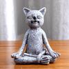 Zenový pes Buddha Meditační socha - Jógový pes v modlitební pozici pro dekoraci zenové zahrady