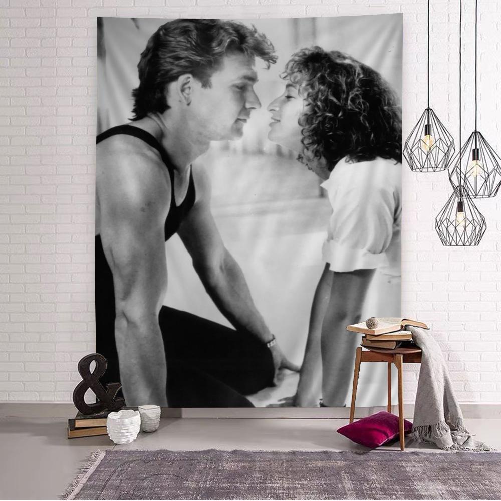 Klassischer Film Dirty Dancing Cartoon Wandteppich Kunst Science-Fiction-Zimmer Heimdekoration Wandbehang Heimdekoration