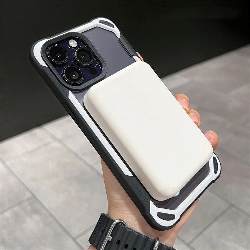 For Magsafe Magnetic Wireless Charge Clear Case For iPhone 16 15 14 Plus 13 12 Pro Max Hybrid Armor Bumper Shockproof Hard Cover