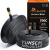 YunSCM 2pcs, 700 28c Tube Wall Thickness, American Valve 48mm