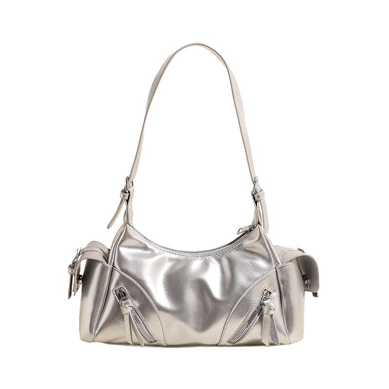 Red Wine Women's Bags Autumn New Trend Plutonium Leather Versatile Shoulder Bag Feminine Casual Travel Zipper Crossbody Bags