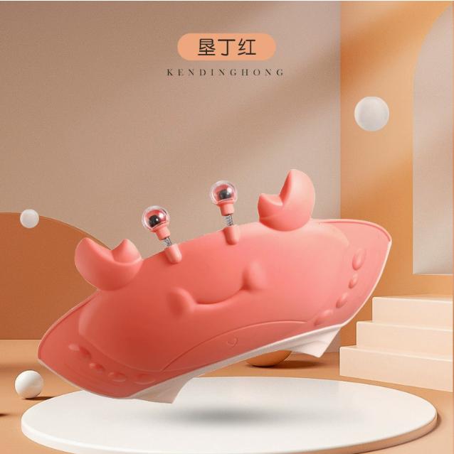 

Crab-shaped Baby Shampoo Cap With Ear , Adjustable Shampoo Cap For Kids And Boys. One Size червоний