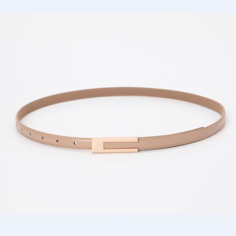 Thin Retro Women Belt Classic Slim Waist Strap For Dresses Shirts Pants PU Leather Minimalist Accessory