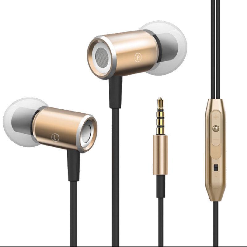 Magnetic Wired In-Ear Earphones with Remote, Mic, Metal Heavy Bass, Noise Canceling, Round Hole, for Phones, Computers, Gaming