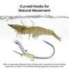 10pcs Live Shrimp Hook Luminous Bait Holder Set rbon Steel Fishing Hooks Barbed Baitholder Heavy Duty Metal Barbed Fishhook