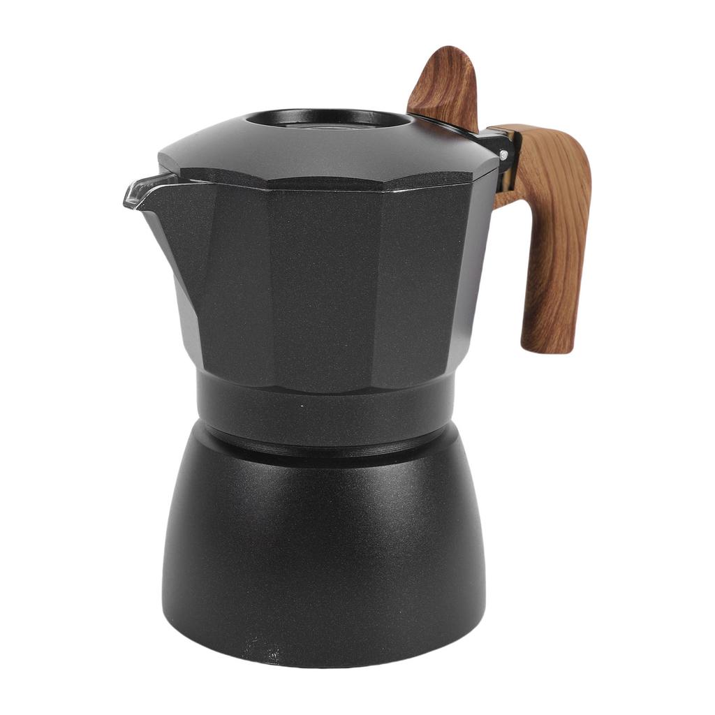 Kaffeebereiter für den Herd Vintage Aluminiumlegierung 2 Tassen Kaffeekanne für den Herd mit Doppelventilen für Mokka