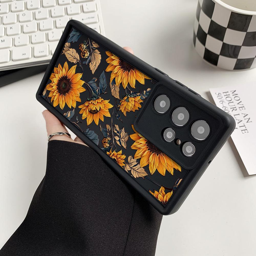 Soft TPU Case For Samsung A55 5G S25 Ultra S24 FE A54 A16 A15 A53 A35 A34 A14 A13 A06 A05 A05s A33 A25 S23 S22 Plus Flower Cover