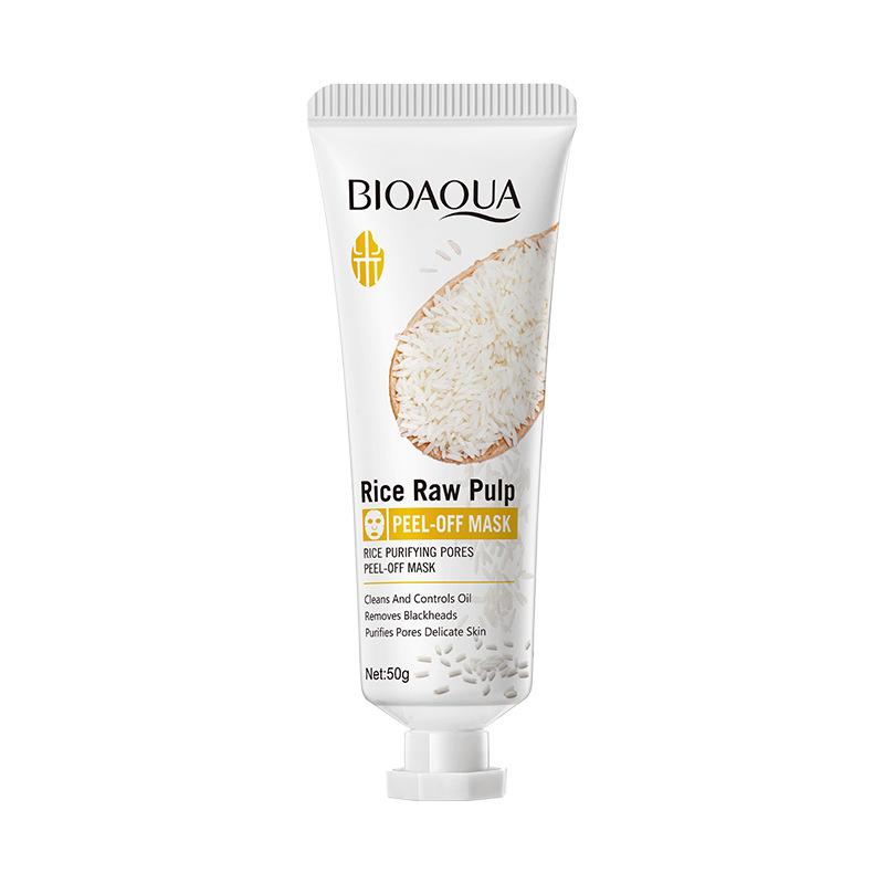 BIOAQUA Rice Raw Pulp Face Peel Off Mask Purifying Pores Clean Whitening Remove Blackheads Peeling Facial Masks Skin Care