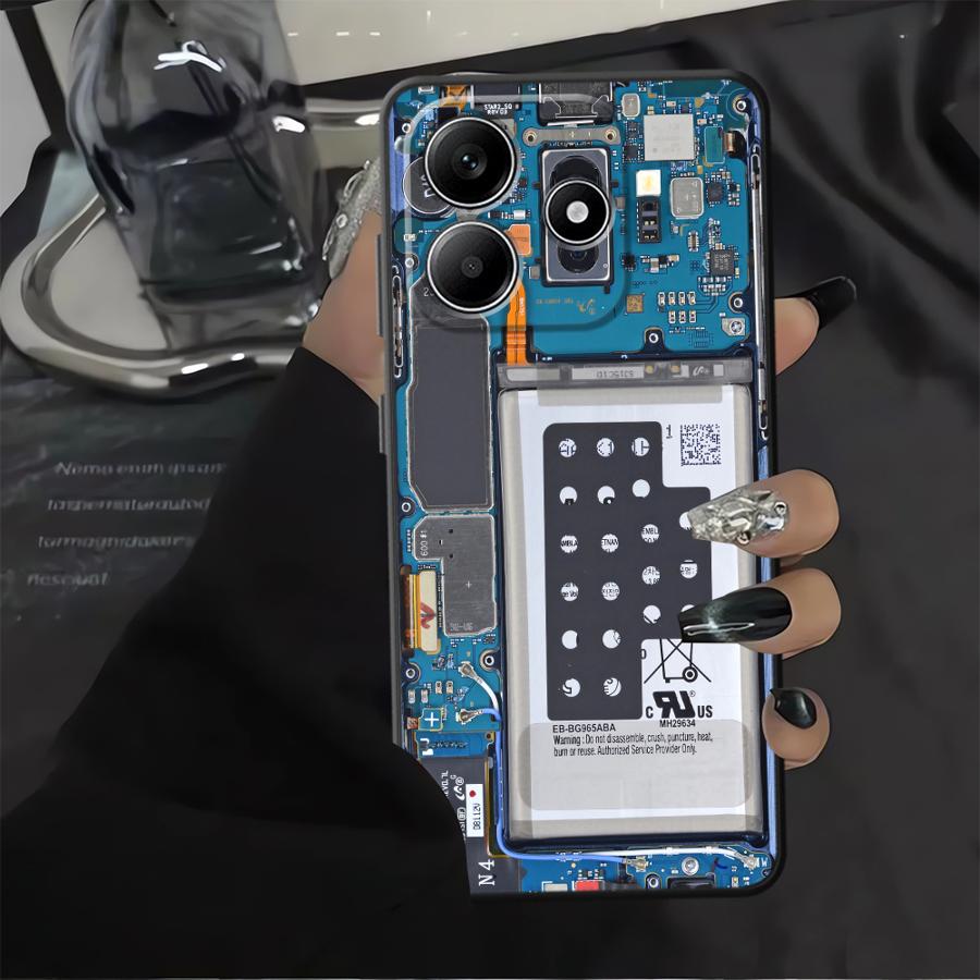 Motherboard Circuit Board Case for Xiaomi Poco F3 F4 F5 C65 M3 M4 Pro C50 C51 M5 X3 X4 X5 Soft Back Phone Cover