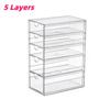 Boîtes de Rangement Transparentes pour 4 5 ou 6 Tiroirs Organisant Cosmétiques Rouges à Lèvres Élastiques à Cheveux et Papeterie Coiffeuses Chambres Bureaux
