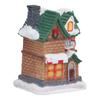 Resin Christmas Scene Village Houses Town with LED Light Battery Operate for Christmas Holiday