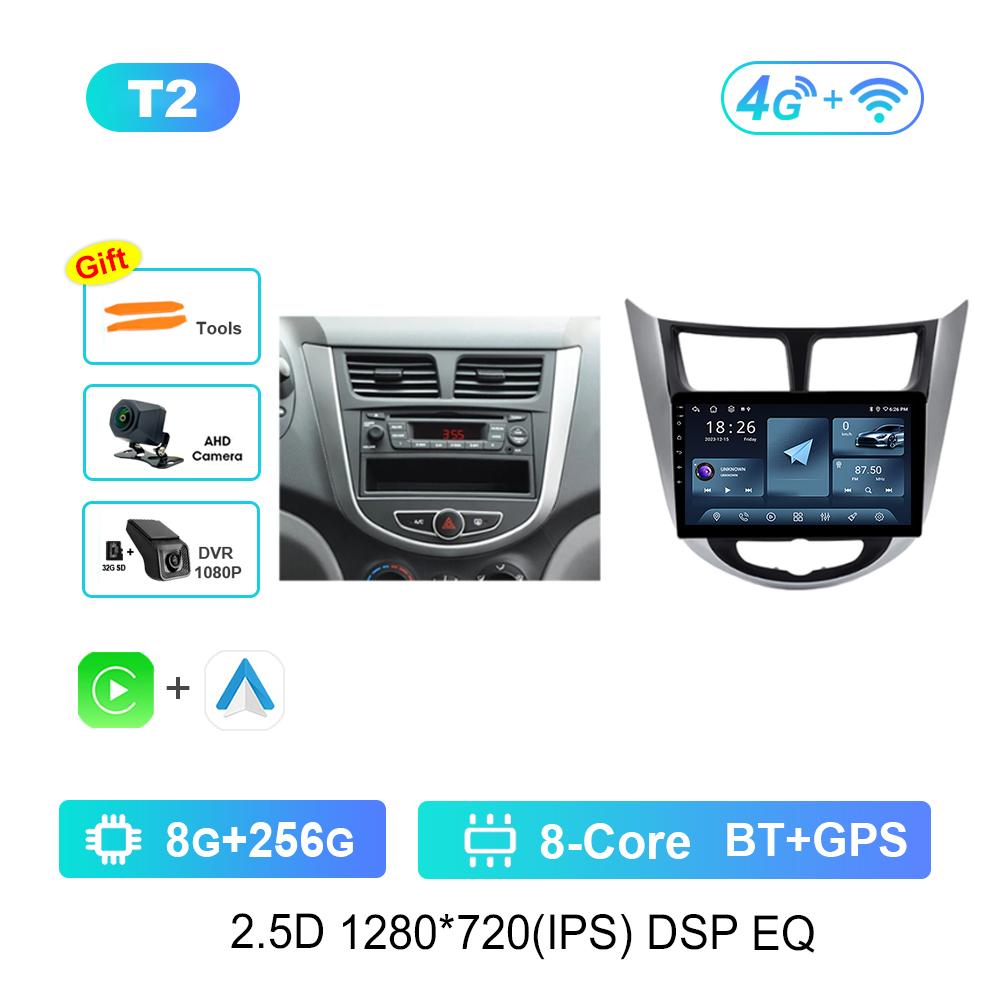 9'' for Hyundai Solaris Accent I25 2010 - 2016 Android OS GPS Car Video Multimedia Player Bluetooth WiFi HD Screen 4G Auto Tools