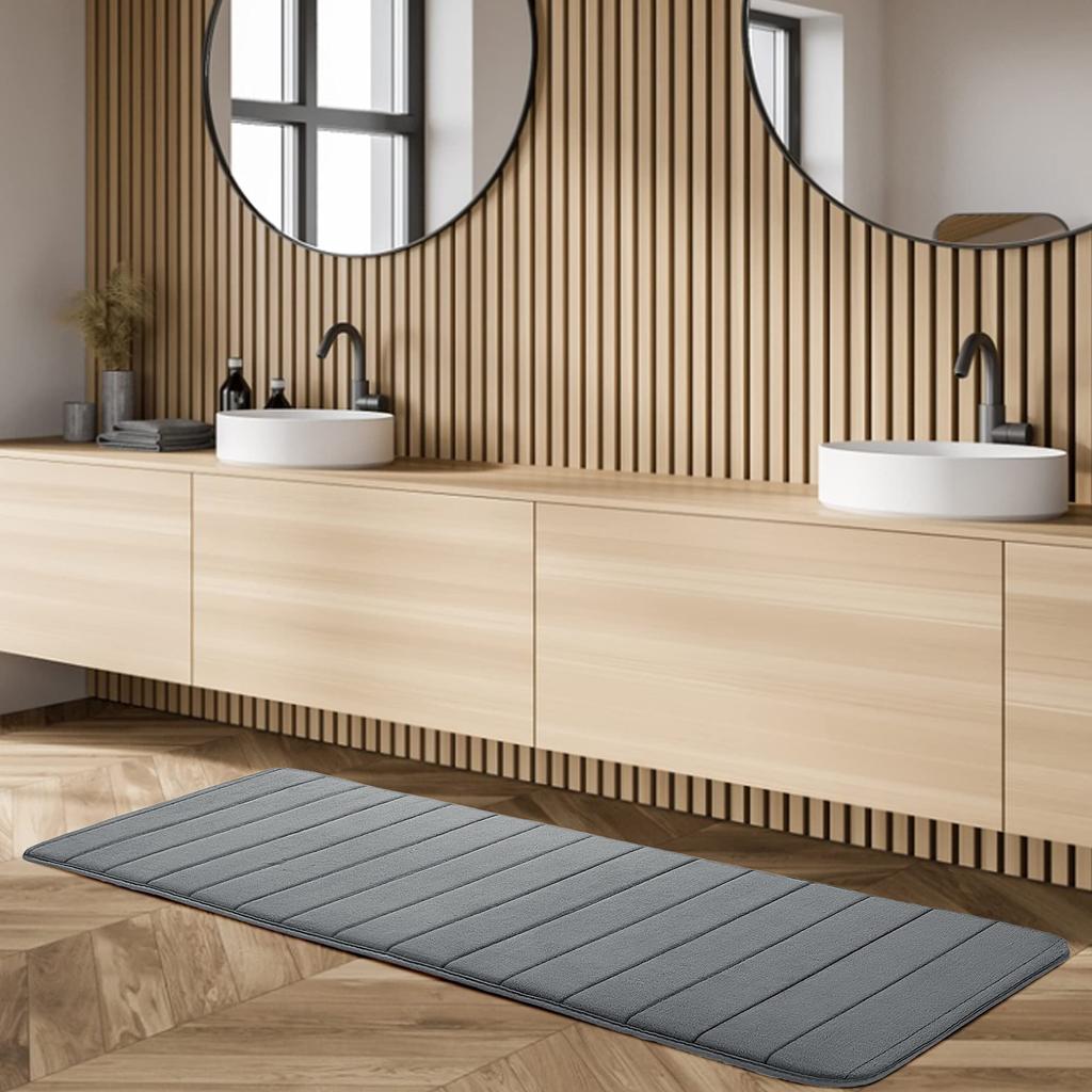 Uxcell Bath Kitchen Memory Kitchen Foot Dressing Room Bathroom Dark 40x120cm Mat, Mat, Absorbent, Quick-Drying, Foam, Soft, Mat, Low-Rebound, Wiping,