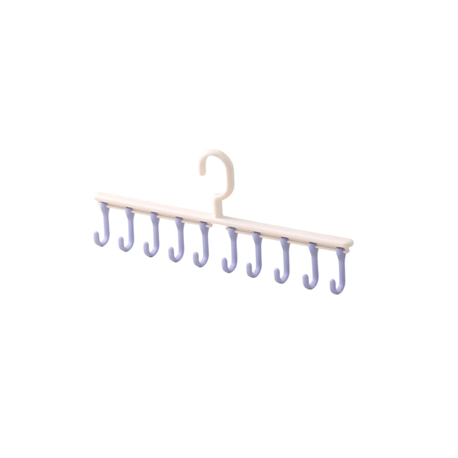 

Adjustable Multi-Hook Underwear Hanger for Closet Organization Space Saving Home Storage with Rotatable Hook and Durable Plastic Material one size