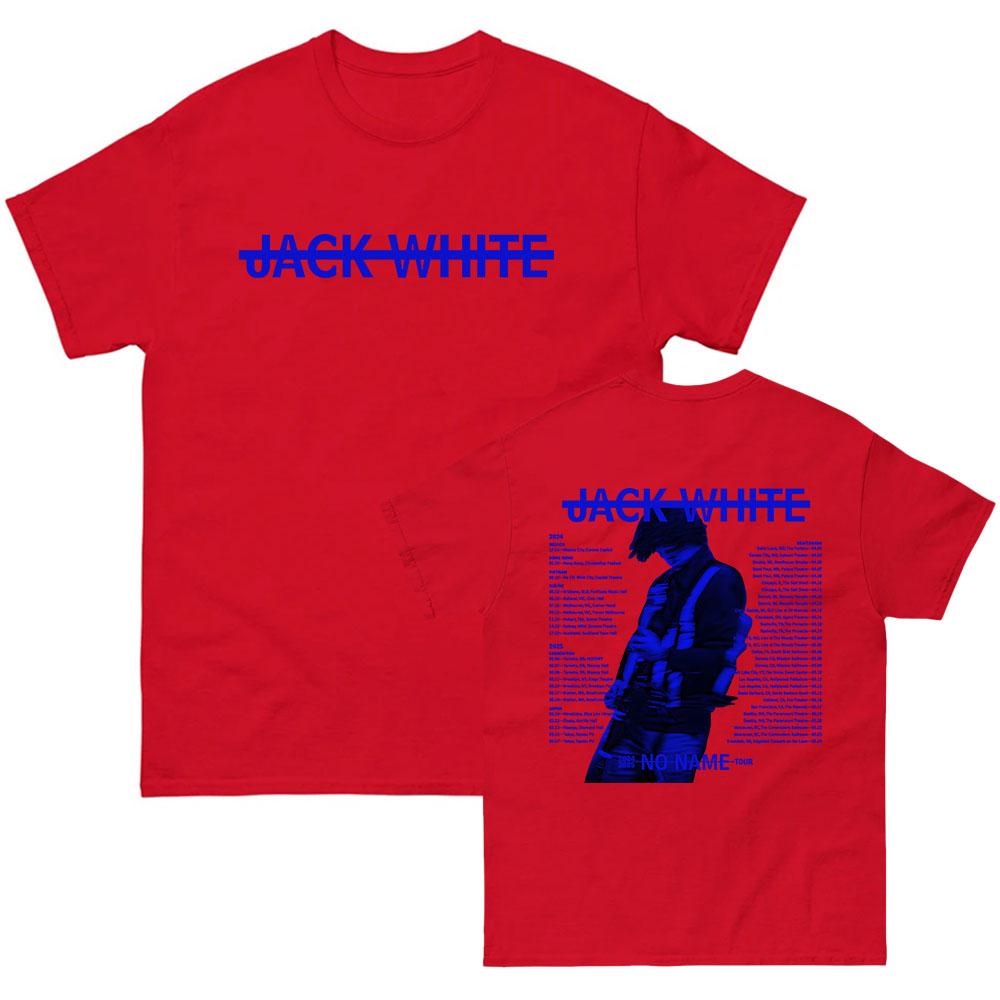 2024-2025 No Name Tour T-shirt Jack White  Singer Printing Tshirts Unisex Cotton High Quality Comfortable Tee-shirt