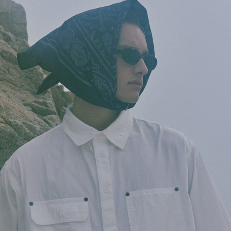 MAGOODGAN Paisley 9202 Navy Cotton Bandana