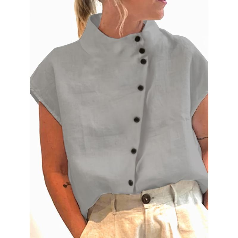 GMXIA Damenmode Lässig Einfarbig Druck Blusen & Hemden