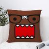 Cool Cute D-Domo KunS Face Pillow Case Soft Plush Fabric Double Sided Print Decorative Home Living Room Gift Cushion