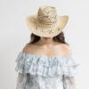 Hand-woven Western Cowboy Straw Hats Summer Outdoor Men Women Wide Brim Breathable Beach Jazz Cap Sun Protection Hat