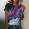 3D Printed T-shirt Women's Street Clothing Casual Fashion Short Sleeved Round Neck T-shirt Top Clothing