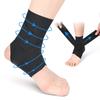 Ultra-thin Breathable Nylon Spandex Ankle Support Brace Compression Wrap Bandage Adjustable Hook Loop Closure Stabilizing