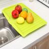 Plastic Dish Drainer Board Multipurpose Rectangular Design Space Saving Kitchen Draining Board Tray for Cutlery Fruits and Vegetables