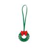 Snowman Leather Santa Claus Keychain Cartoon Pu Bag Pendant Xmas Key Ring  Holiday Present
