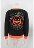 2026 Women's Plus Size Halloween Ghost Color Block Knit Pullover