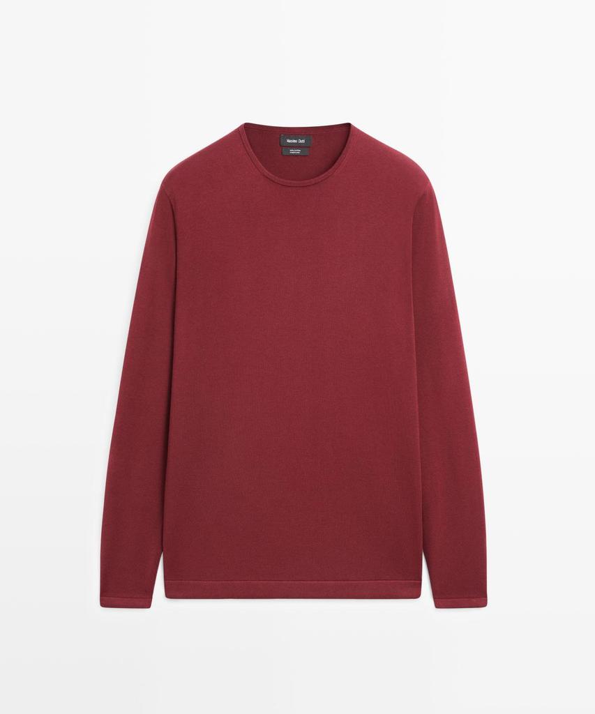Masimodutti Cotton Round Neck Knit Sweater