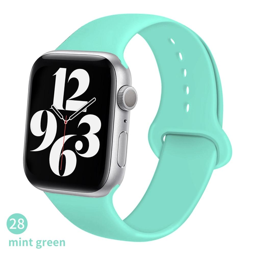 Silicone Strap For Apple Watch Band 44mm 40mm 42mm 38mm 40 44 Mm Breathable Bracelet Correa iWatch Serie 3 6 5 4 SE 7 45mm 41mm