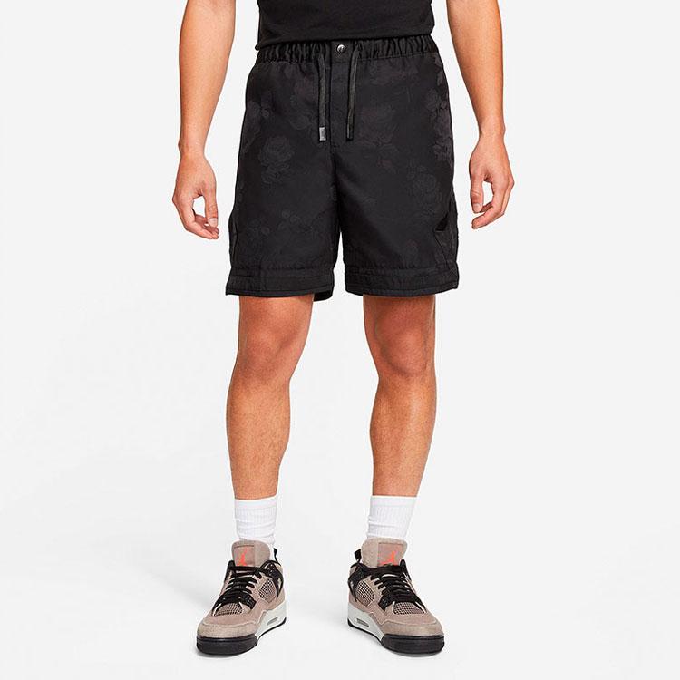 A Ma Maniére X Jordan Collaboration SS22 Solid Drawstring Sports Shorts Men Bottoms Black DJ9755-010
