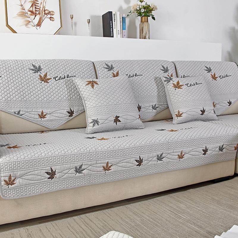 

Подушка для дивана Four Seasons Pure Cotton Anti-Slip Universal Fabric Подушка Simple Modern Fashion Winter Sofa Cover Cover 70*70cm