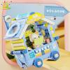 HUIQIBAO City Street View Series Cute Pet Wish Train Shop Mini MOC Model Building Block Micro Set Creative Store Bricks Toys Kid
