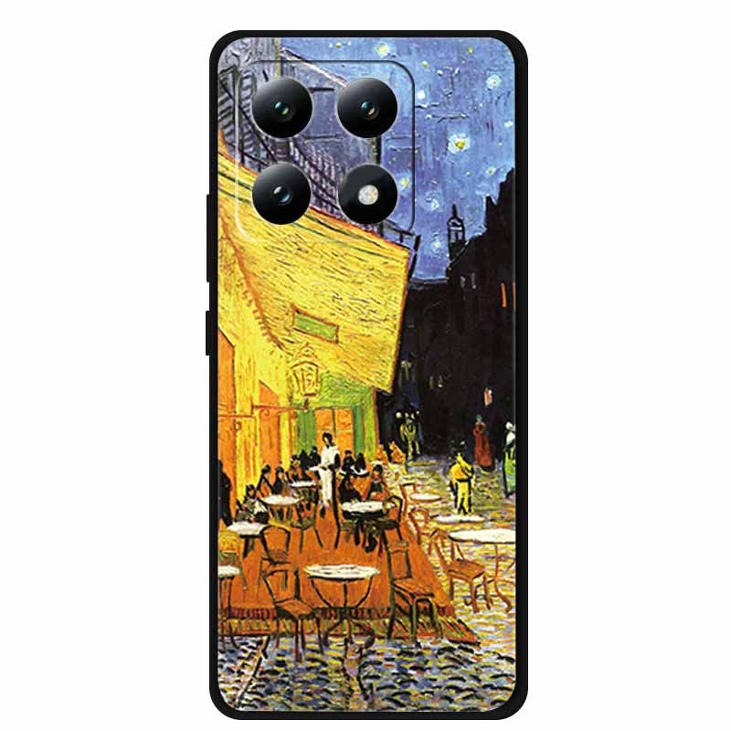 For Xiaomi 15T 5G Case Soft Silicone Black Phone Cover for Xiaomi 15T Pro 5G Cartoon Wolf Lion Bumper Dustproof Coque for Mi 15T