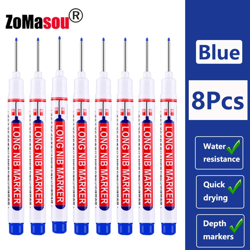 1-100 Stück 20mm Langer Kopf Markerstift Mehrzweck Holzbearbeitung Fliesen Dekoration Tiefloch Marker Stifte Rote/Schwarze/Blaue/Grüne Tinte