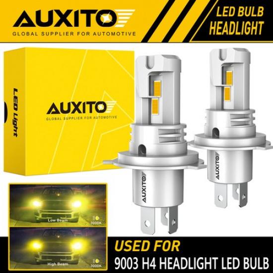 2X  H4 9003 HB2 LED Headlight High Low Beam Bulbs 3000K M6 Amber Yellow EA