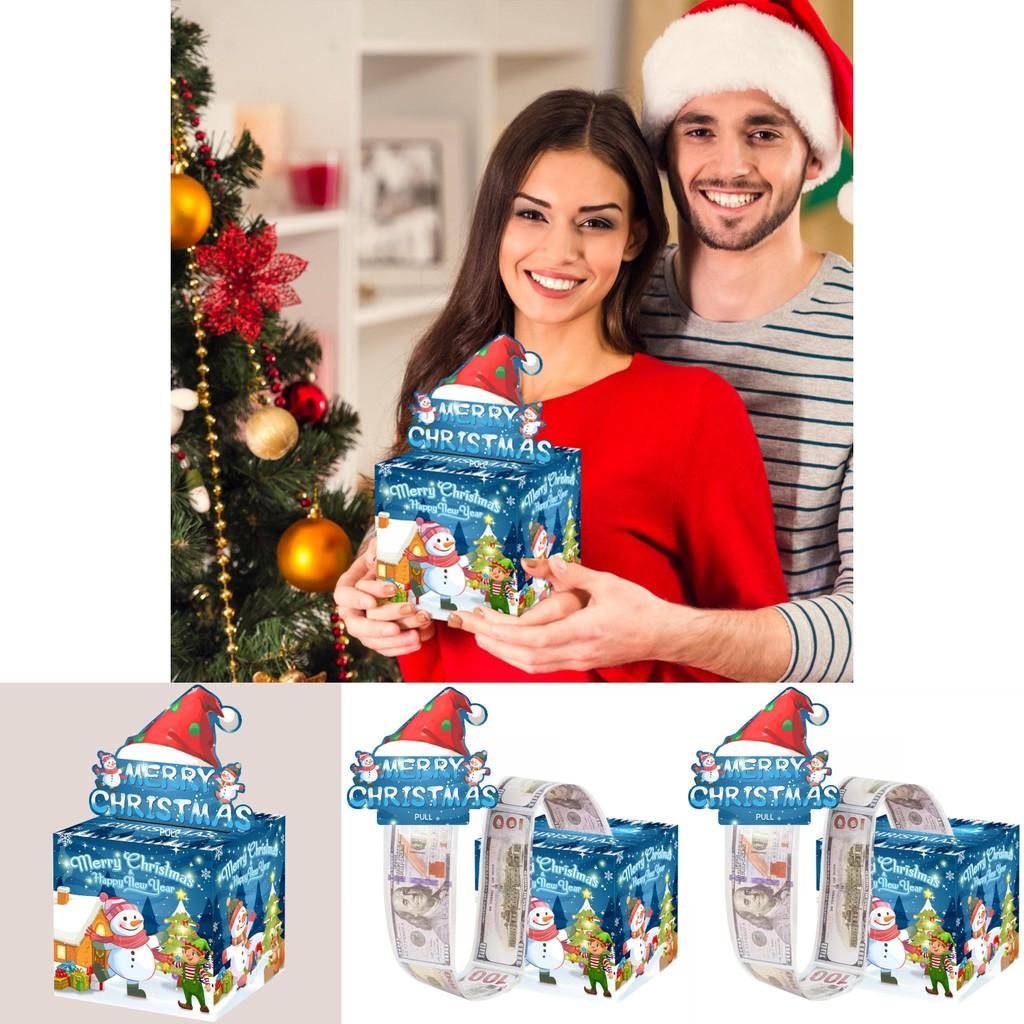 Weihnachten Blau Schneemann Geschenkbox mit Kartenhalter für Feiertags-Überraschungsgeschenk