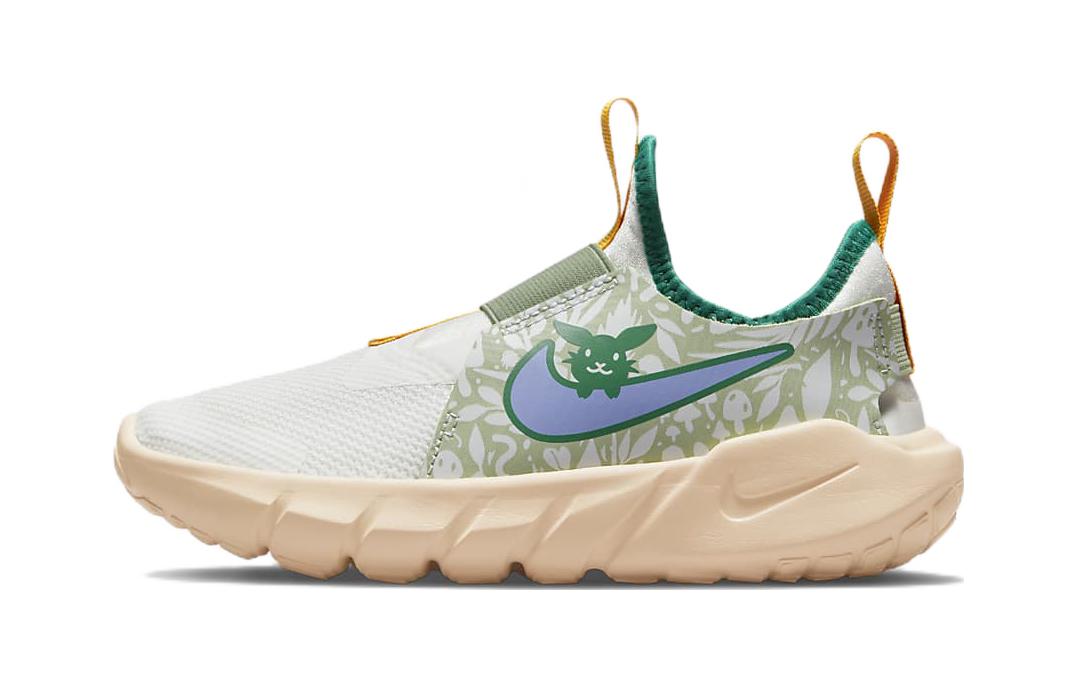 

Nike Flex Runner 2 Slip Resistant Cushioning Abrasion Resistant Low top Running Shoes White Green DV1377-100 29.5