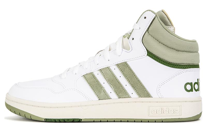 Adidas Hoops 3.0 Mid  White Green  GV9524 36