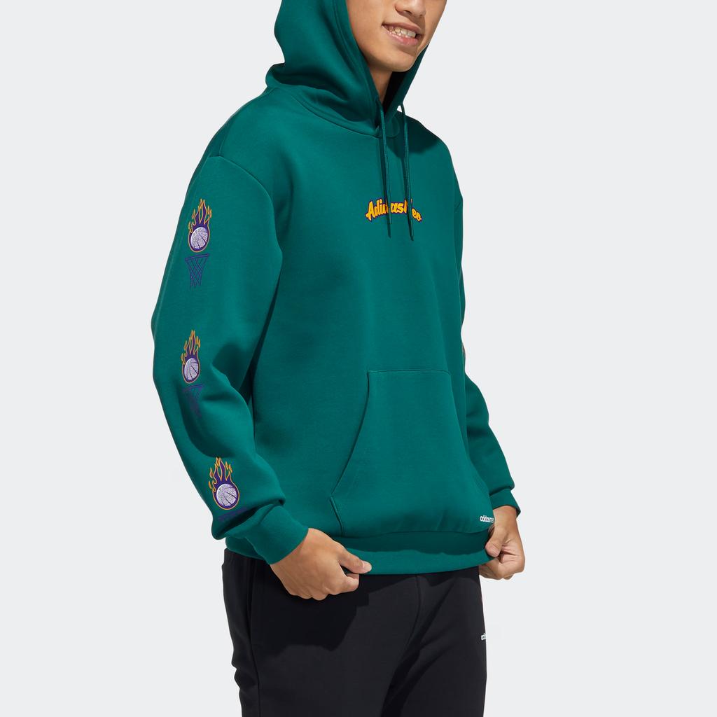 Adidas Essentials Logo Hoodie Men Hoodies Forest-Green H14176