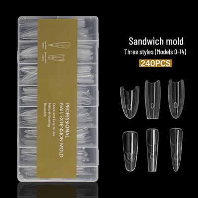 Schnell verlängerbare ovale Nagelform Kristall Phototherapie Gel Builder Form für den Salongebrauch