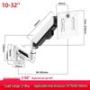 Industrial Universal Wall Mount Articulating Monitor Bracket with Extendable Arm and Adjustable Height for Vertical Screens
