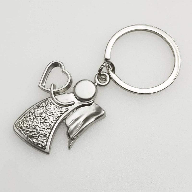 Trendy Angel Wing Keyring Protective Amulet for Men Women Backpack Pendant Decor