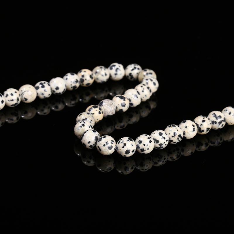 4 6 8 10mm Natural Dalmatian Jasper Beads Round Loose Spacer Bead For Jewelry Making Diy Necklace Bracelet Accessory Findings