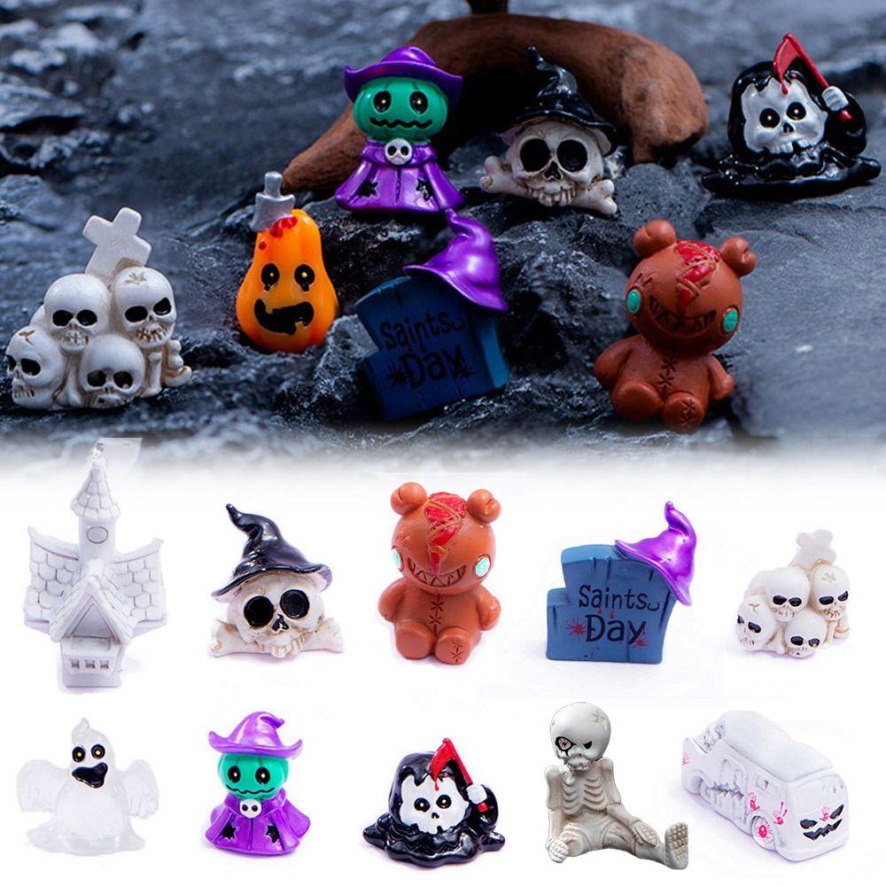 Castle Car Wizard Halloween Miniature Figurine Desktop Knick-knack Festival Supplies