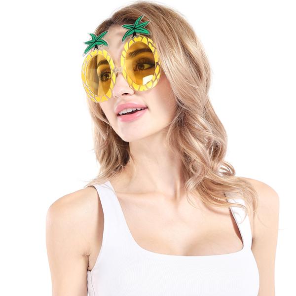 3Pcs Pineapple Glasses Funny Hawaiian Fruit Glasses for Dancing Party Carnival