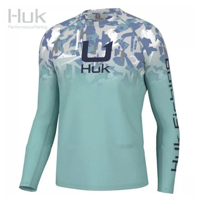 Mens Quick-Dry UV Protection Fishing Shirt Long Sleeve Breathable Bamboo Fiber Outdoor Sport Top Summer